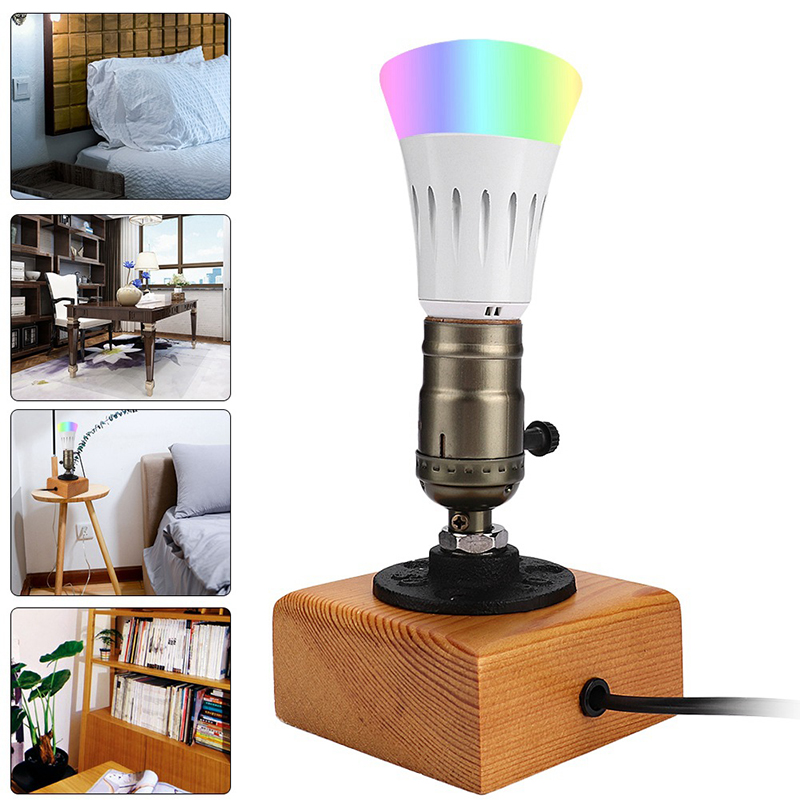 AC85-265V Woodcraft Smart WIFI LED Desk Light, LED Light Bulb Work With Alexa & Google Assistant